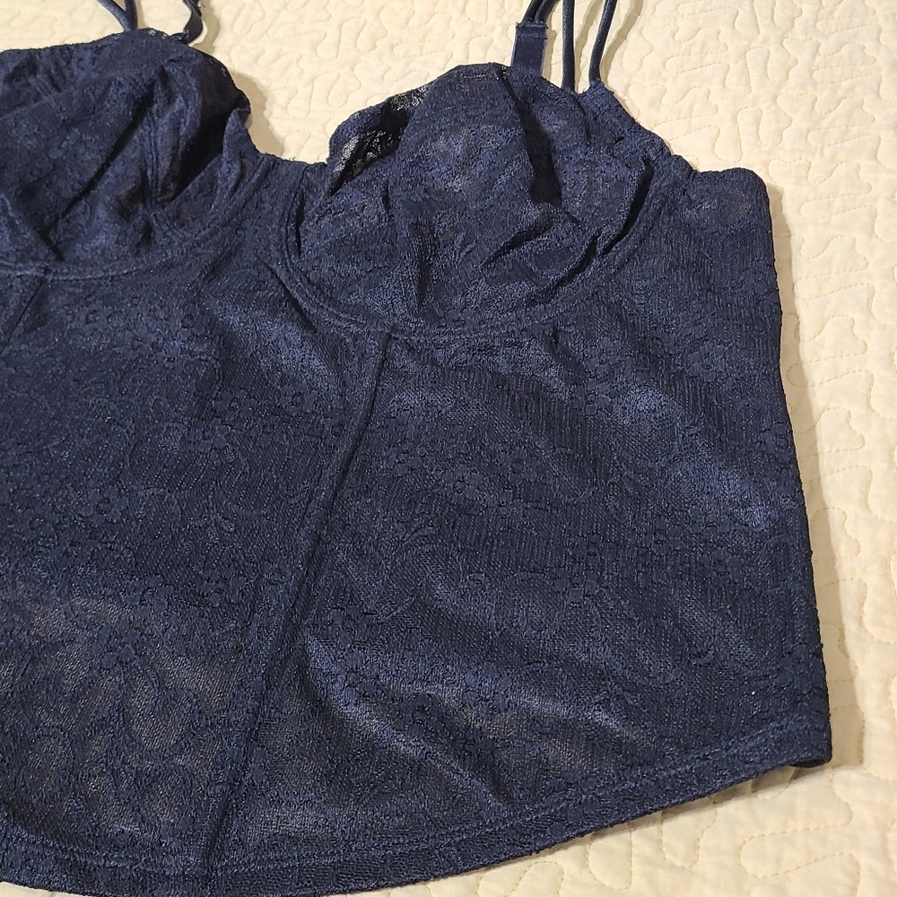 Cacique sheer lace bustier size 44 - Picture 2 of 9